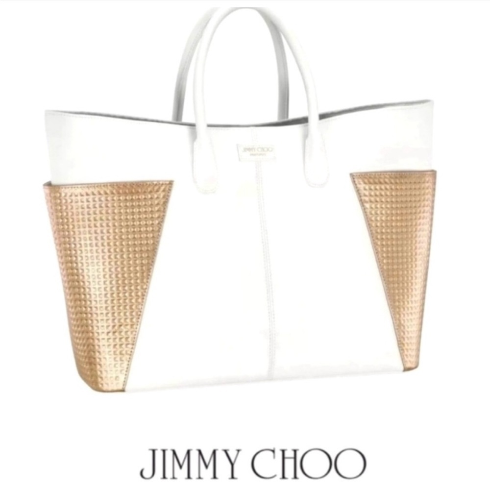 Jimmy Choo Women's Parfums White & Gold Tote